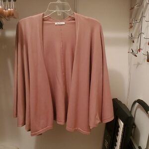 Milano Dusty Rose Open-Front Poncho